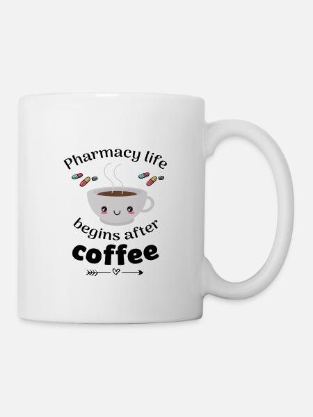 Pharmacien étudiant en pharmacie amateur de café - Mug blanc - blanc