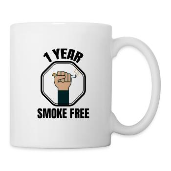 1 year smoke free | Smoking Heard ex-smokers - Mug - white - Right