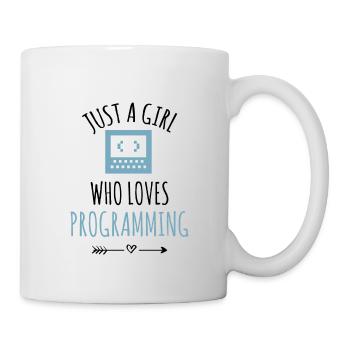 Programmiererin Coding Mädchen Programmieren - Tasse - Weiß - Rechts