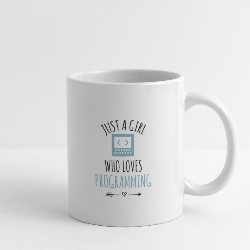 Programmeur programmation fille de codage Mug blanc