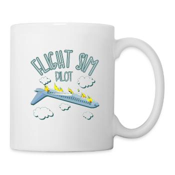 Flight Sim Pilot - Mug blanc - blanc - Droite