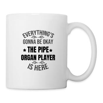 Orgelgeschenke | Pfeifenorgel Spieler Geschenk - Tasse - Weiß - Rechts