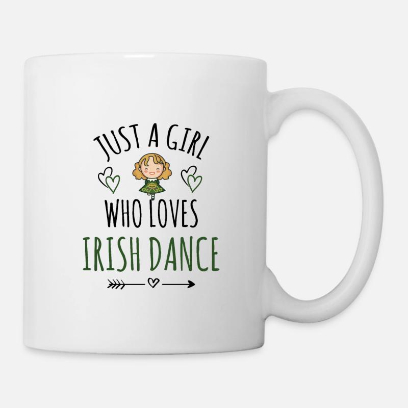 Irisches Tanzmädchen | Irish Dancing St. Patricks - Tasse - Weiß