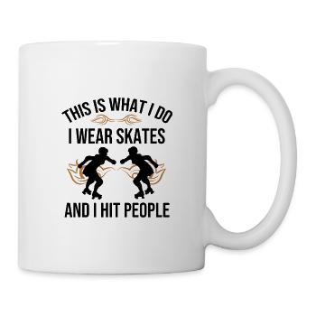 Roller Roller Derby pour les femmes | Patins à roulettes Derby - Mug blanc - blanc - Droite