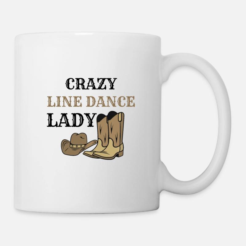 Line Dance Lady Dancer Line Dancing Line Dancer - Mug - white