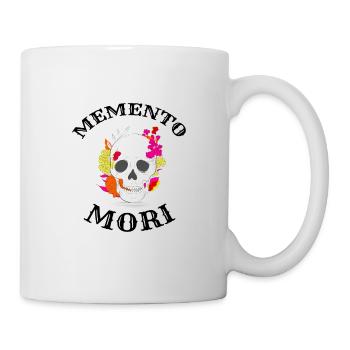 Memento Mori | Philosophie stoïcienne du crâne et des os croisés - Mug blanc - blanc - Droite