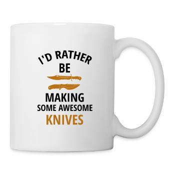 Knife Makers Gift Cutlery Knife Making - Mug - white - Right