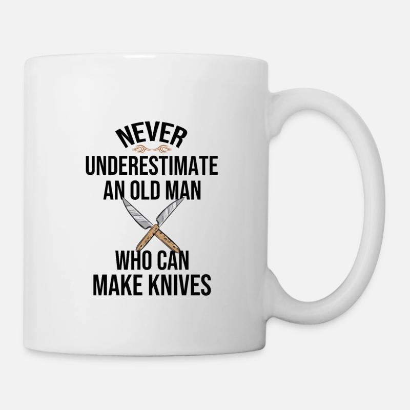 Messermacher Papa Geschenk Messerschmied Messer - Tasse - Weiß