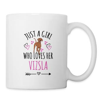 Nur Ein Mädchen Das Ihren Vizsla Liebt Viszla Hund - Tasse - Weiß - Rechts