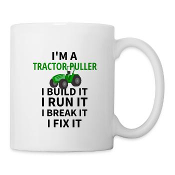 Tractor Pulling | Traktorschleppen Trecker Treck - Tasse - Weiß - Rechts