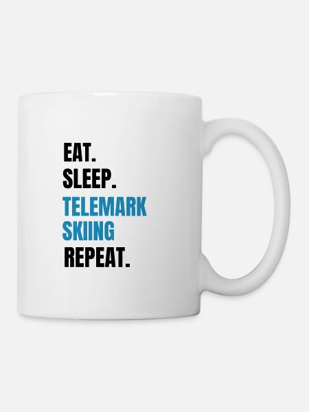 Telemark Ski | Telemark skieur cadeau - Mug blanc - blanc
