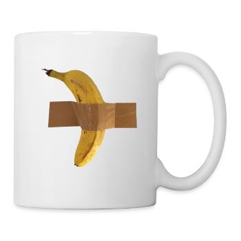Banana Fruit on tape Banane mit Klebeband - Tasse - Weiß - Rechts