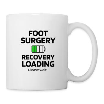 Foot Surgery Broken Foot Surgery Recovery Gift - Mug - white - Right
