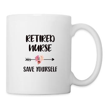 Infirmiere à la retraite cadeau de retraite - Mug blanc - blanc - Droite