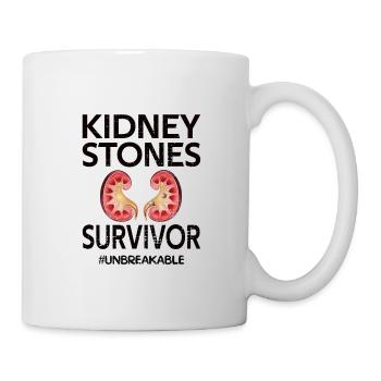 Calculs rénaux Survivants de l’ablation des calculs rénaux - Mug blanc - blanc - Droite