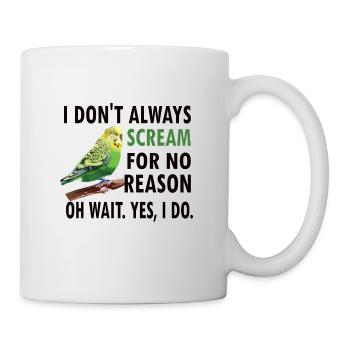 Perruque propriétaire perruque amoureux oiseaux - Mug blanc - blanc - Droite