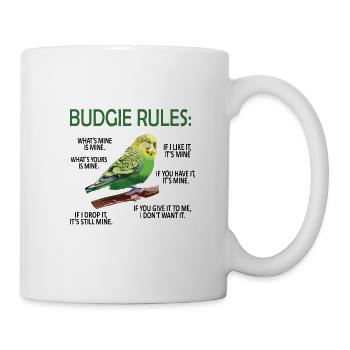 Perruque propriétaire perruque amoureux oiseaux - Mug blanc - blanc - Droite