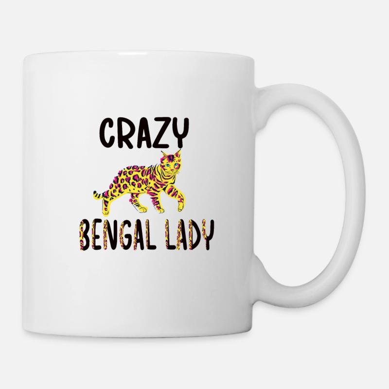 Bengale amant Fille Bengale Chat - Mug blanc - blanc