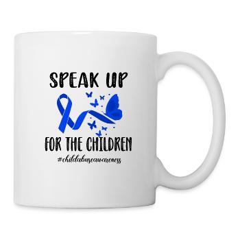 Kindesmisshandlung Bewusstsein Kindesmissbrauch - Tasse - Weiß - Rechts