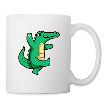 Crocodile dancing cool crocodile - Mug - white - Right