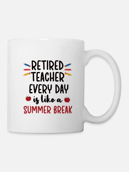 Enseignante retraités - Mug blanc - blanc
