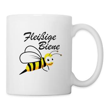 Fleißige Biene Imker Spruch - Tasse - Weiß - Rechts