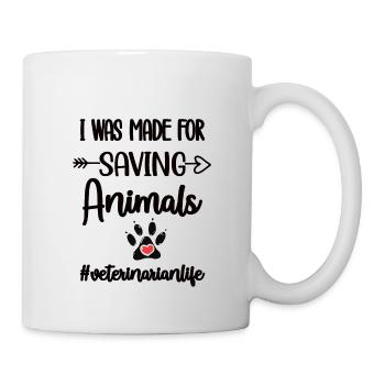 Tierarzt Veterinärmediziner Tiermediziner Arzt - Tasse - Weiß - Rechts