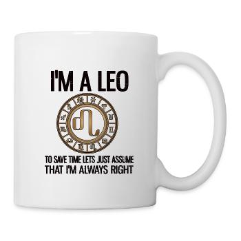 Leo Zodiac Sign Horoscope Zodiac Sign Leo - Mug - white - Right
