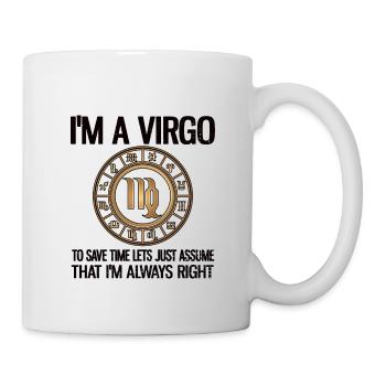 Vierge signe astrologique Horoscope Signes du zodiaque - Mug blanc - blanc - Droite