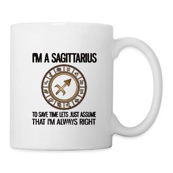 Sagittarius zodiac sign horoscope zodiac sign - Mug - white - Right