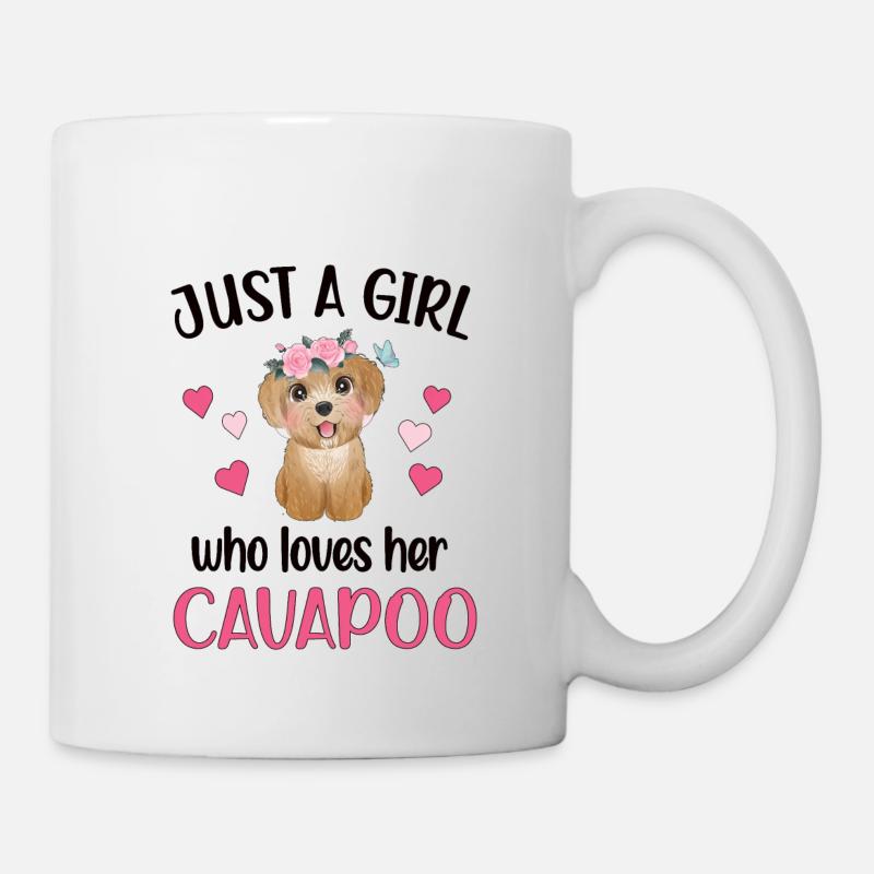 Cavapoo Mädchen Cavoodle Hundemama Cavapoo Süß - Tasse - Weiß