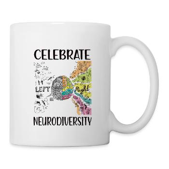 Neurodiversität Autismus ADHS Neurodiversity ASD - Tasse - Weiß - Rechts