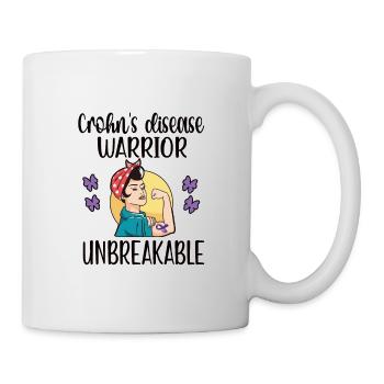 Morbus Crohn Kämpferin Crohn-Krankheit Bewusstsein - Tasse - Weiß - Rechts