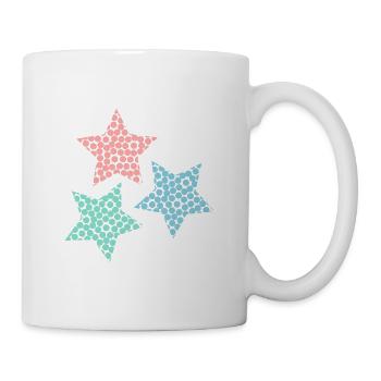STERN. STERNE. STERN. STERNE. FEST. JAHRESTAG - Tasse - Weiß - Rechts