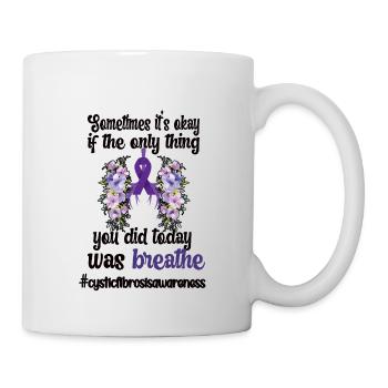 La mucoviscidose combattant la mucoviscidose - Mug blanc - blanc - Droite