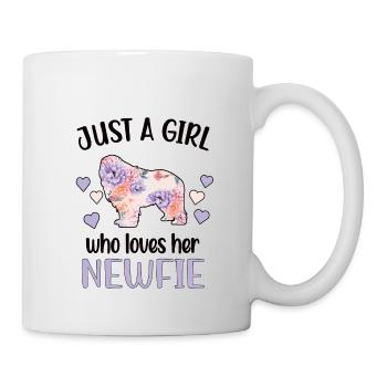 Terre-Neuve fille Terre-Neuve chien-maman - Mug blanc - blanc - Droite