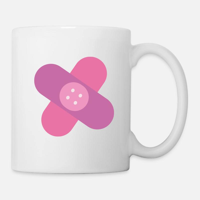 Niedlich Pflaster Geschenkidee - Tasse - Weiß