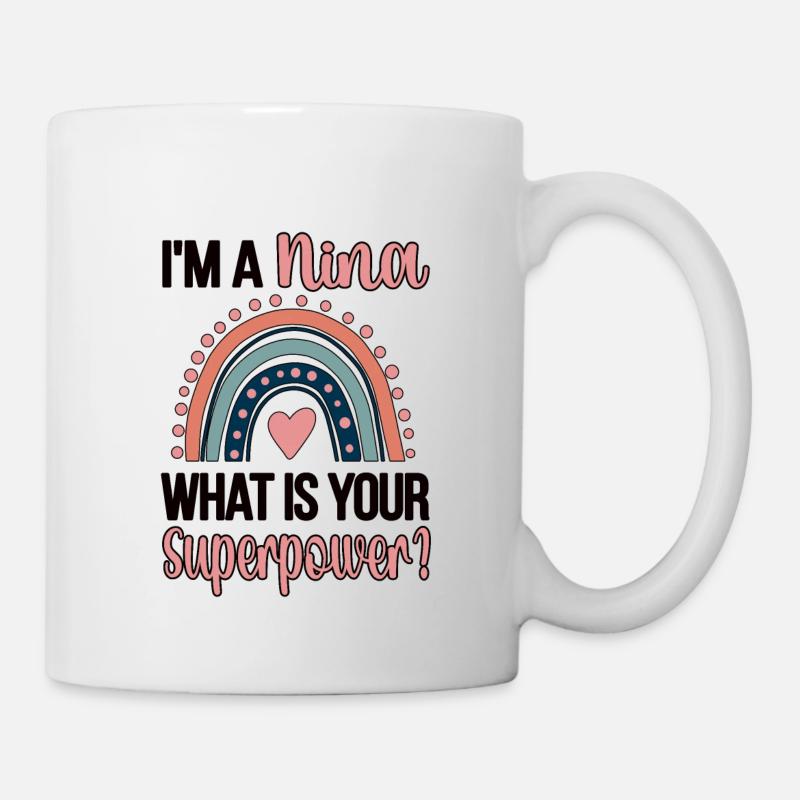 Nina Oma Muttertag Geschenk Nina Großmutter Süß - Tasse - Weiß
