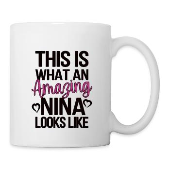 Best Nina Grandma Mother's Day Gift Nina Grandmother - Mug - white - Right