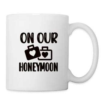 Flitterwochen Hochzeit Brautpaar Hochzeitsreise - Tasse - Weiß - Rechts