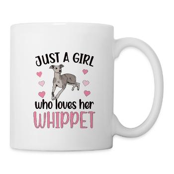 Whippet Mädchen Whippet Liebhaberin Whippet Mama - Tasse - Weiß - Rechts