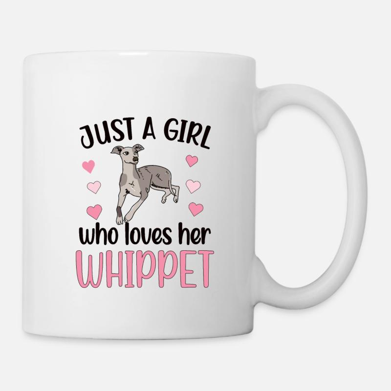 Whippet Mädchen Whippet Liebhaberin Whippet Mama - Tasse - Weiß