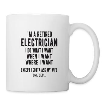 Electrician Retired Retired electrician - Mug - white - Right