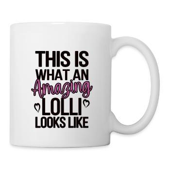 Lolli Oma Muttertag Geschenk Lolli Großmutter - Tasse - Weiß - Rechts