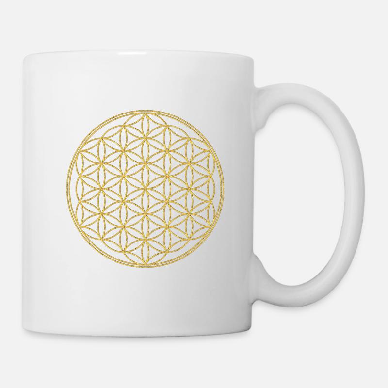 Blume Des Lebens - Solo 3 - Tasse - Weiß