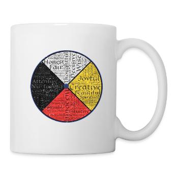 Native American Words Of The Medicine Wheel 1 - Tasse - Weiß - Rechts