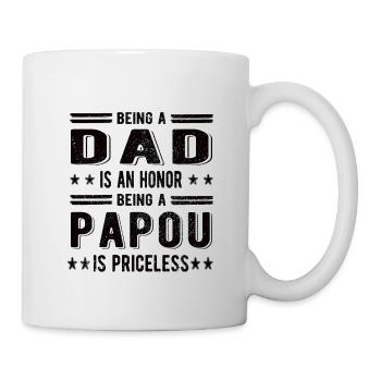 Meilleur Papou Papou Papou Fête des Pères Papou grand-père - Mug blanc - blanc - Droite