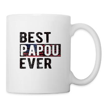 Meilleur Papou Papou Papou Fête des Pères Papou grand-père - Mug blanc - blanc - Droite