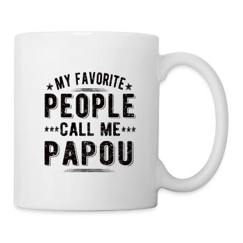 Meilleur Papou Papou Papou Fête des Pères Papou grand-père - Mug blanc - blanc - Droite