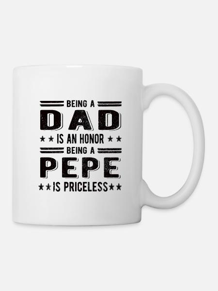 Bester Pepe Opa Vatertag Pepe Großvater Papa - Tasse - Weiß